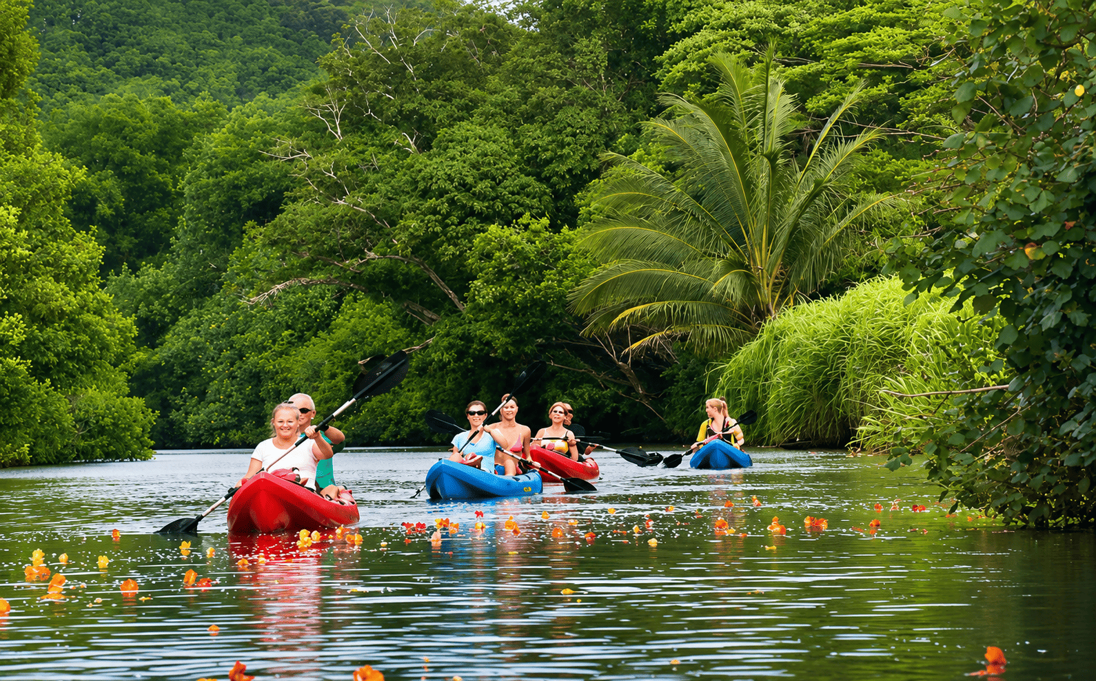 Outfitters Kauai Hidden Valley Falls Kayak Adventure