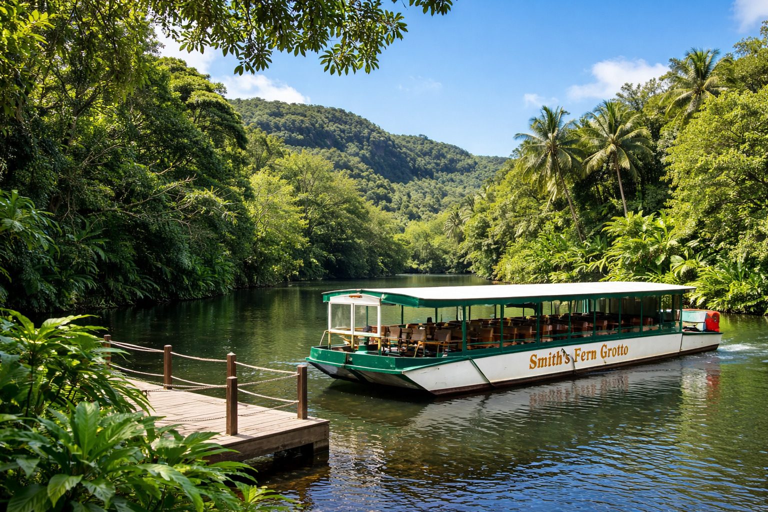 Wailua River cruise boat on Kauai